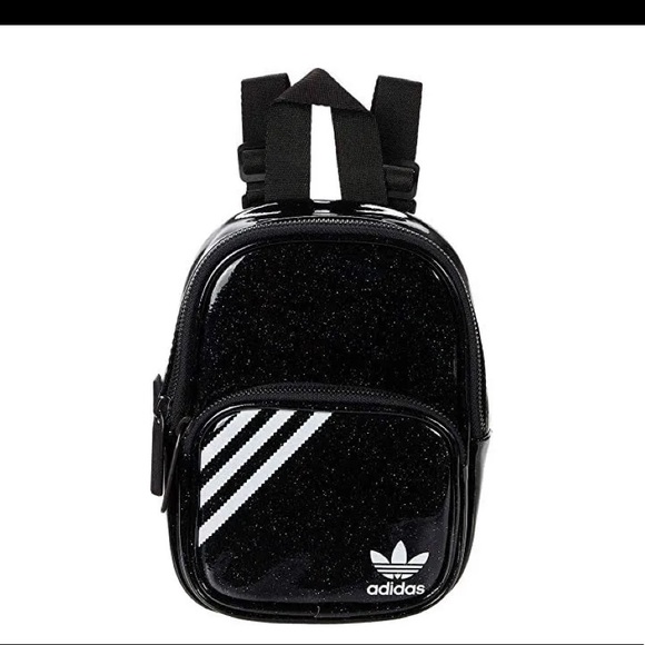 adidas Originals Handbags - Adidas Originals Glitter Mini Backpack - Black